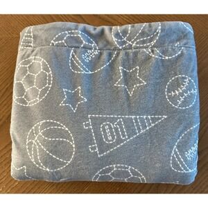 The PeanutShell Sports Gray‎ Baby Blanket Lovey Soft Blanky 38'' x 30''